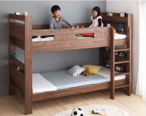 two-children-on-doubledeck-bed